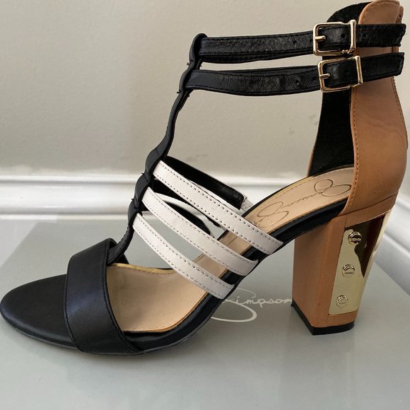 Jessica Simpson Open Toe Strap Heels - Picture 2 of 3